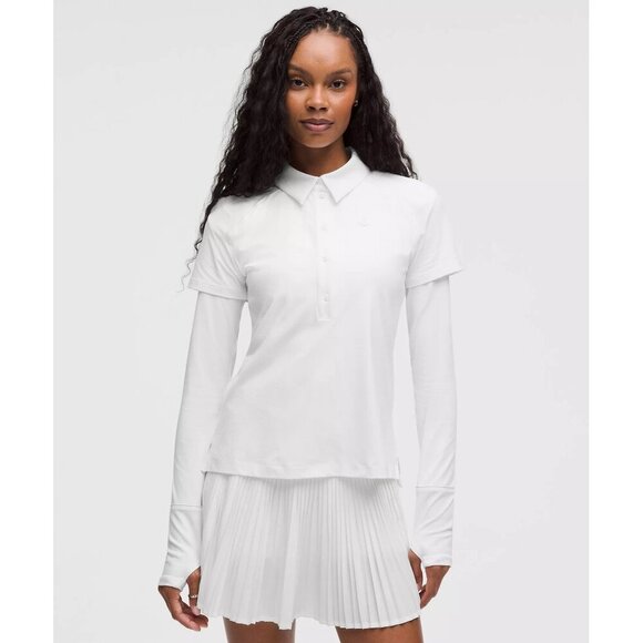 Quick-Dry Short-Sleeve Polo Shirt (Straight Hem) - White - Picture 1 of 4